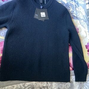 Moose Knuckles Men's Black IVO Crewneck Sweater